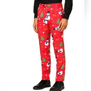 OppoSuits Men's Christmas Pants With Tie Size 46
